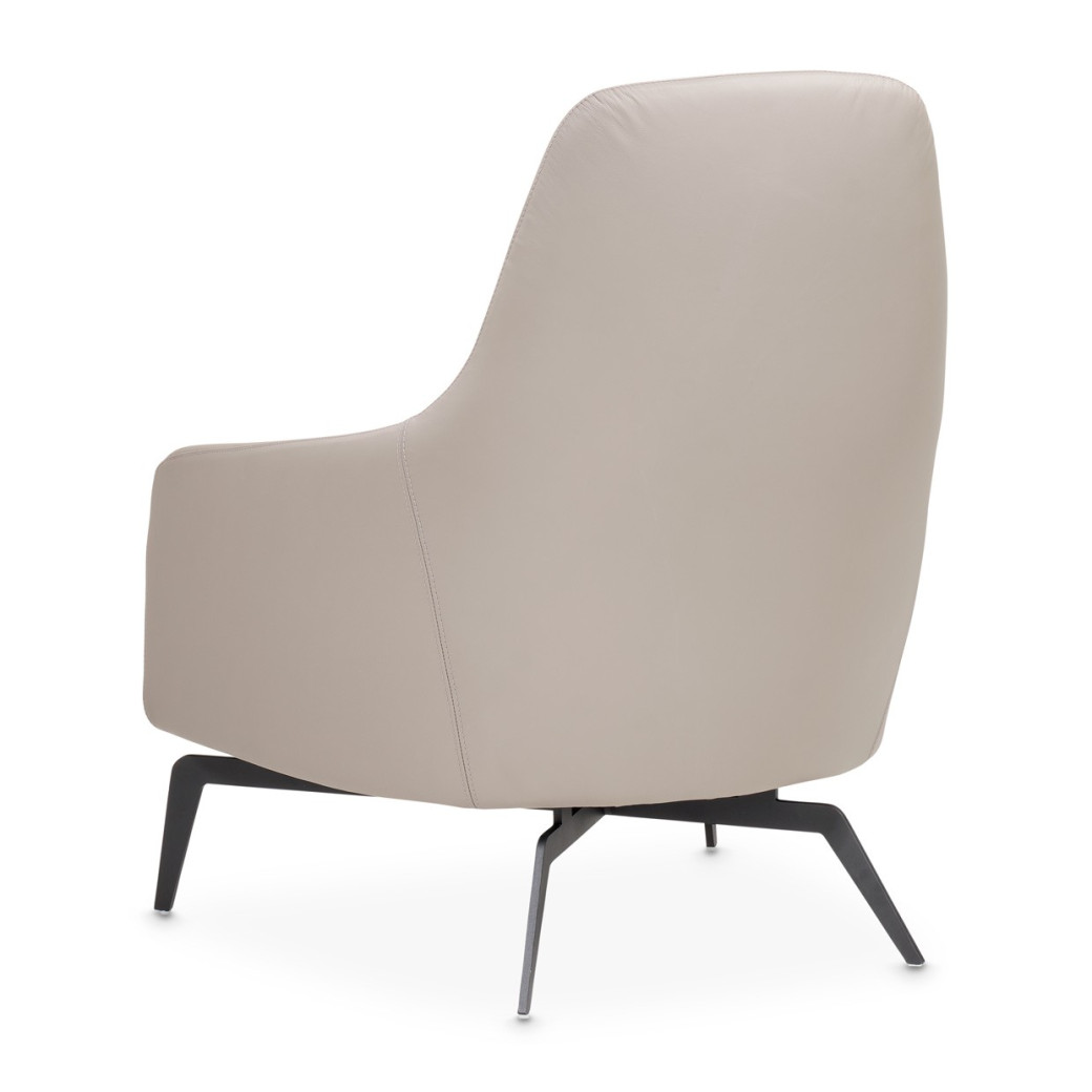Bergamo Accent Chair St. Steel Mia Bella Collection By Michael Amini  MB-BRGMO34-BRN-13