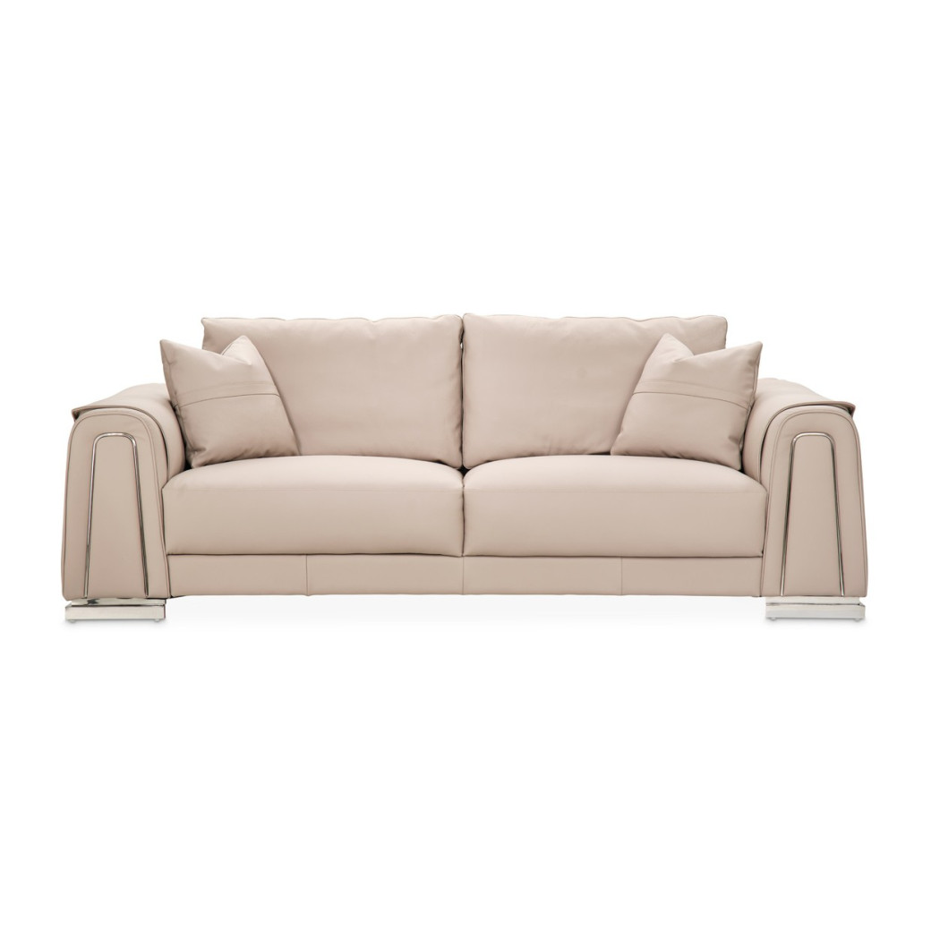 Bergamo Sofa St. Steel Mia Bella Collection By Michael Amini MB-BRGMO15-TPE-13