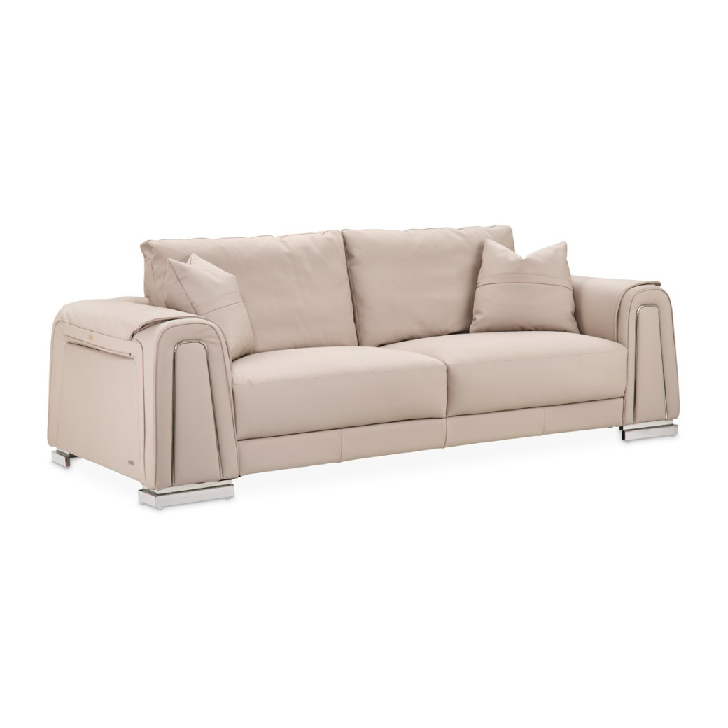 Bergamo Sofa St. Steel Mia Bella Collection By Michael Amini MB-BRGMO15-TPE-13