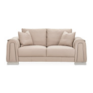 Bergamo Loveseat St. Steel Mia Bella Collection By Michael Amini MB-BRGMO25-TPE-13