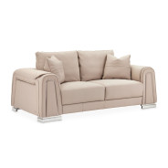 Bergamo Loveseat St. Steel Mia Bella Collection By Michael Amini MB-BRGMO25-TPE-13