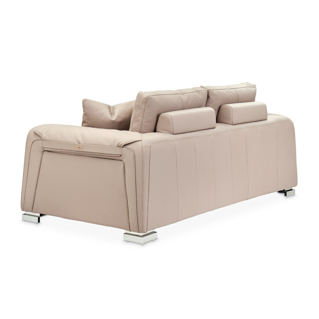 Bergamo Loveseat St. Steel Mia Bella Collection By Michael Amini MB-BRGMO25-TPE-13