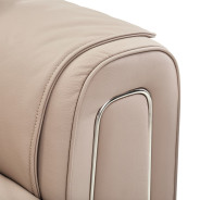 Bergamo Loveseat St. Steel Mia Bella Collection By Michael Amini MB-BRGMO25-TPE-13