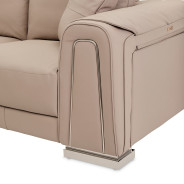 Bergamo Loveseat St. Steel Mia Bella Collection By Michael Amini MB-BRGMO25-TPE-13