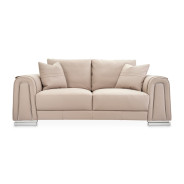 Bergamo Loveseat St. Steel Mia Bella Collection By Michael Amini MB-BRGMO25-TPE-13