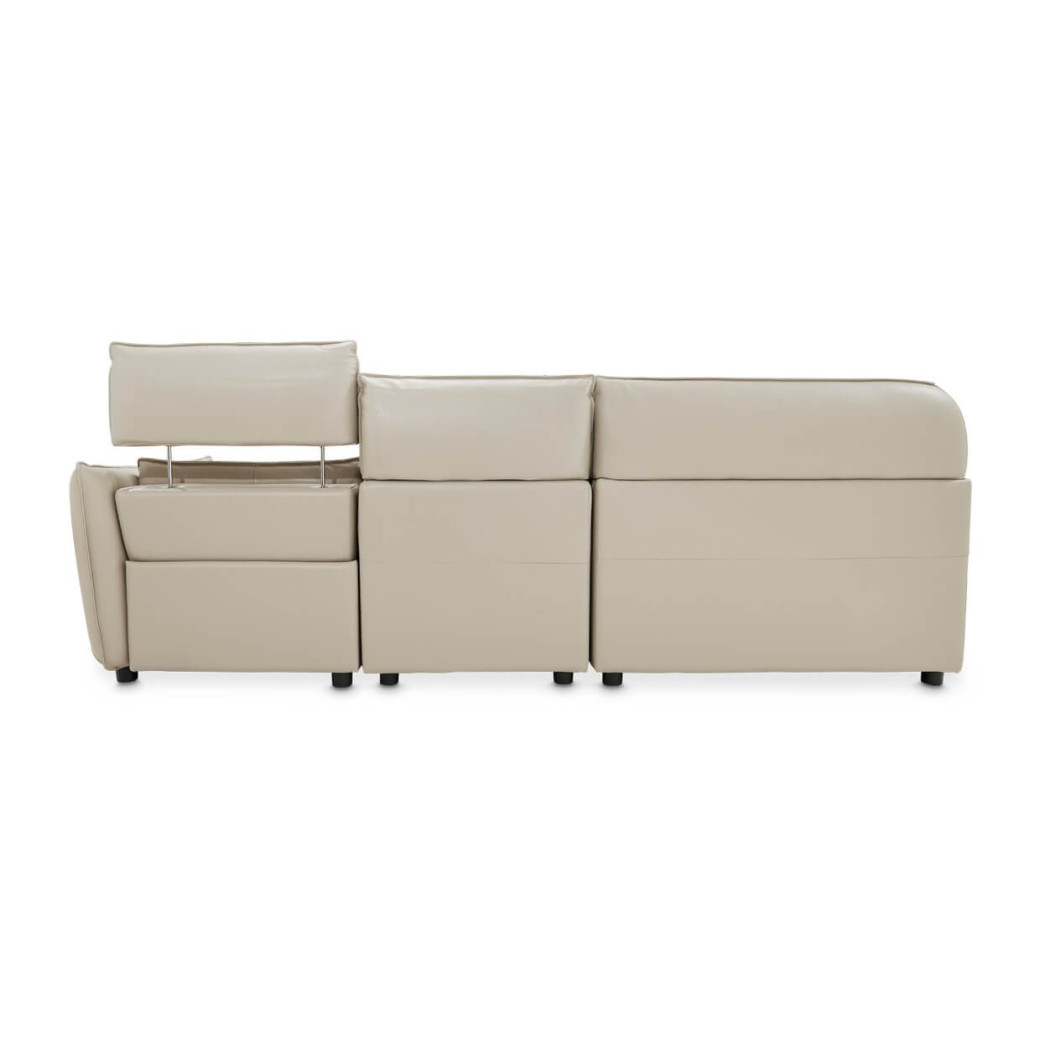 Verona 5pc Sectional Set White-Light Gray Mia Bella Collection by Michael Amini MBLP-VRNA-LGR-5PCSET