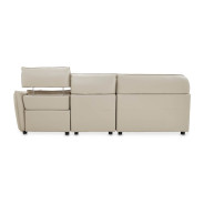 Verona 5pc Sectional Set White-Light Gray Mia Bella Collection by Michael Amini MBLP-VRNA-LGR-5PCSET