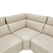 Verona 5pc Sectional Set White-Light Gray Mia Bella Collection by Michael Amini MBLP-VRNA-LGR-5PCSET