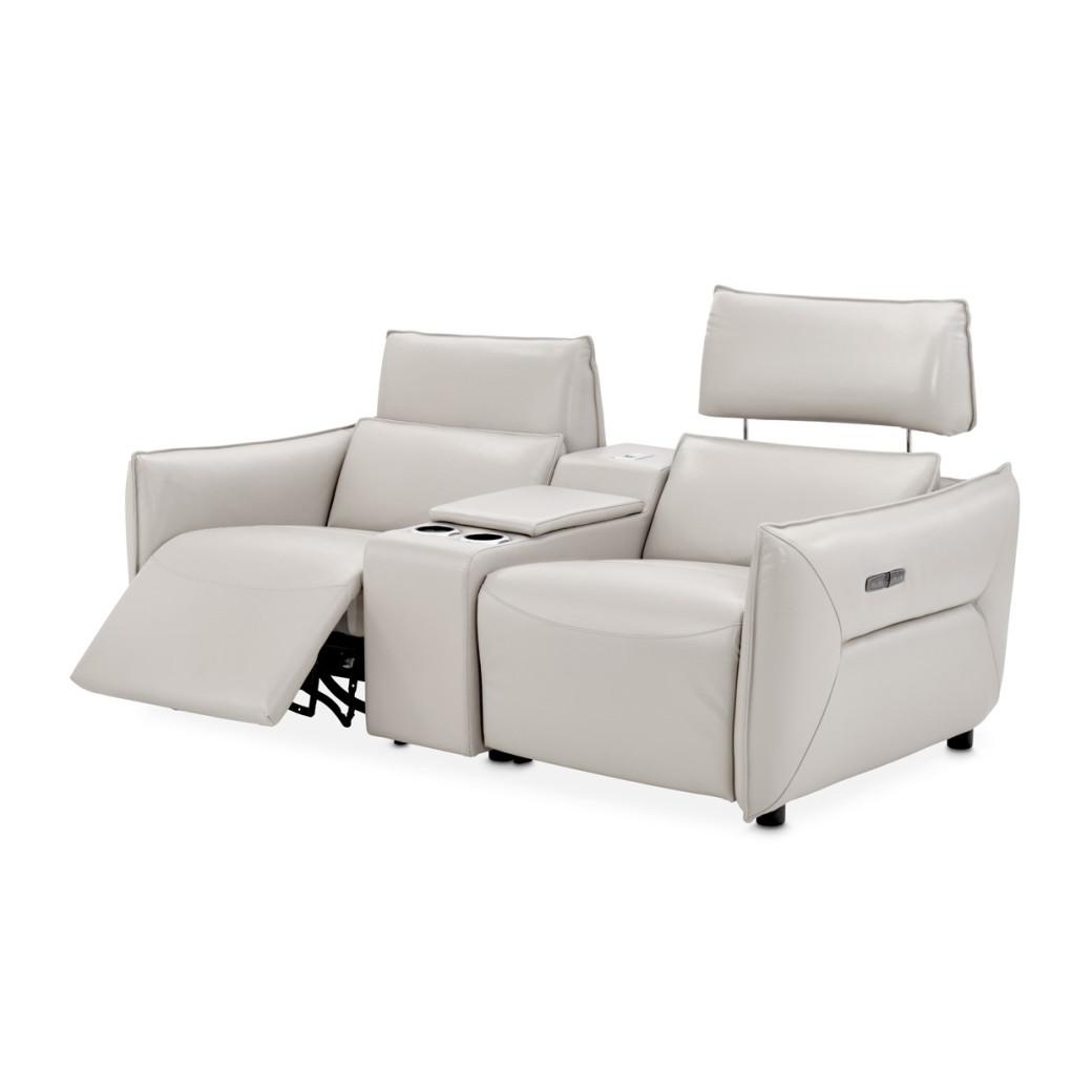 Verona 3pc Sectional Loveseat w/Storage Console-Light Gray MBL-VRNA-LSC3LGR-00