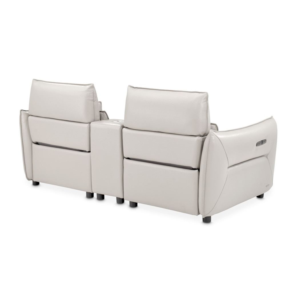 Verona 3pc Sectional Loveseat w/Storage Console-Light Gray MBL-VRNA-LSC3LGR-00
