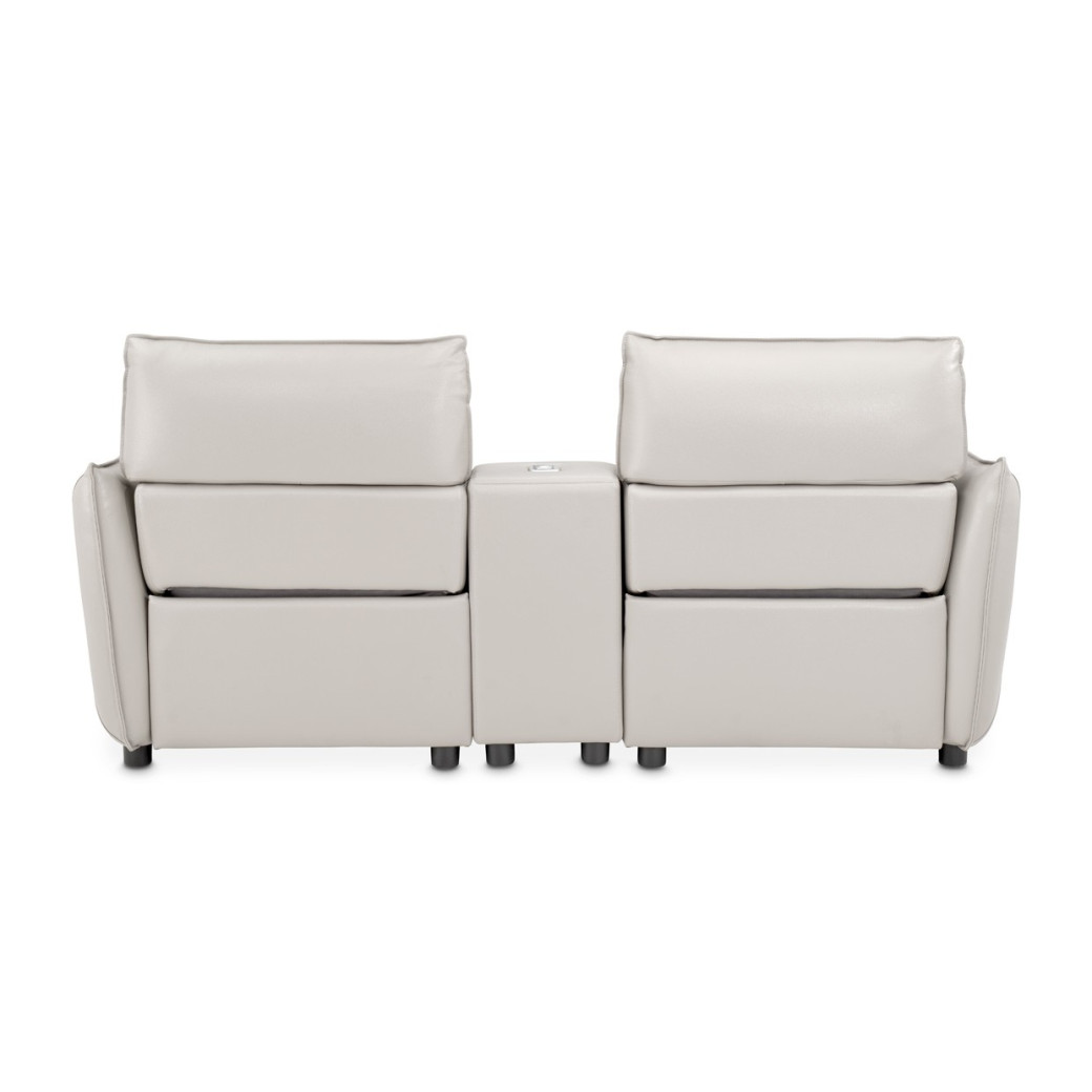 Verona 3pc Sectional Loveseat w/Storage Console-Light Gray MBL-VRNA-LSC3LGR-00