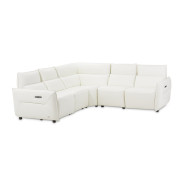 Verona 5pc Sectional Set White-Snow White Mia Bella Collection By Michael Amini MBLP-VRNA-WHT-5PCSET