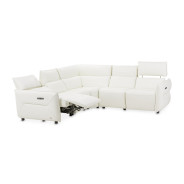 Verona 5pc Sectional Set White-Snow White Mia Bella Collection By Michael Amini MBLP-VRNA-WHT-5PCSET
