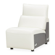 Verona 5pc Sectional Set White-Snow White Mia Bella Collection By Michael Amini MBLP-VRNA-WHT-5PCSET