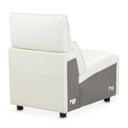 Verona 5pc Sectional Set White-Snow White Mia Bella Collection By Michael Amini MBLP-VRNA-WHT-5PCSET