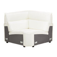 Verona 5pc Sectional Set White-Snow White Mia Bella Collection By Michael Amini MBLP-VRNA-WHT-5PCSET