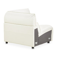 Verona 5pc Sectional Set White-Snow White Mia Bella Collection By Michael Amini MBLP-VRNA-WHT-5PCSET