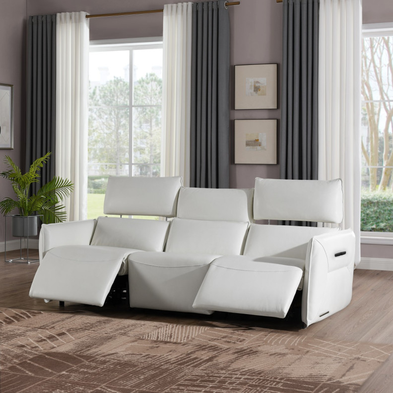 Verona 3pc Sectional Sofa-Snow White Mia Bella Collection by Michael Amini MBL-VRNA-SSC3WHT-00