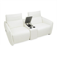Verona Sectional Loveseat w/Storage Console 3pc MIa Bella By Michael Amini MBL-VRNA-LSC3WHT-00