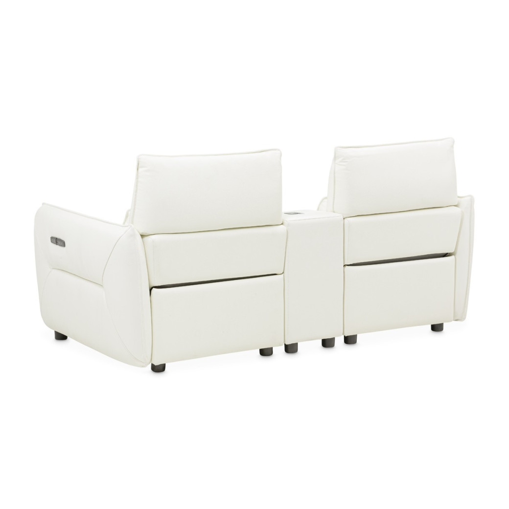 Verona Sectional Loveseat w/Storage Console 3pc MIa Bella By Michael Amini MBL-VRNA-LSC3WHT-00