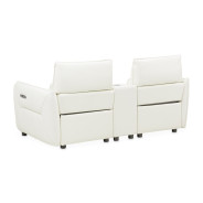 Verona Sectional Loveseat w/Storage Console 3pc MIa Bella By Michael Amini MBL-VRNA-LSC3WHT-00