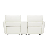 Verona Sectional Loveseat w/Storage Console 3pc MIa Bella By Michael Amini MBL-VRNA-LSC3WHT-00