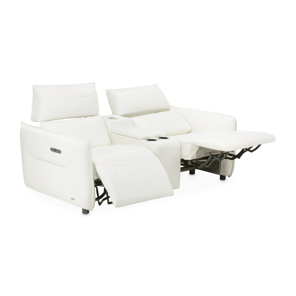 Verona Sectional Loveseat w/Storage Console 3pc MIa Bella By Michael Amini MBL-VRNA-LSC3WHT-00