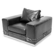 Ciras Leather Chair in Black Color by Michael Amini MB-CIRAS35-BLK-13
