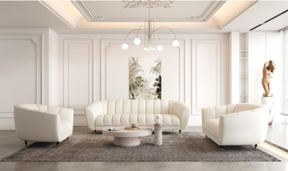 Alessandro Sofa Set | White...