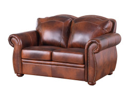 6110 Arizona Full size Stacionary Sofa in luxury leather By Leather Italia USA