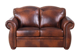 6110 Arizona Full size Stacionary Sofa in luxury leather By Leather Italia USA