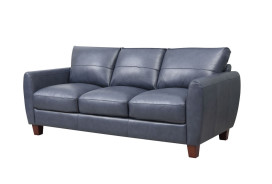6529 Traverse Stacionary Sofa Blue leather by By Leather Italia USA