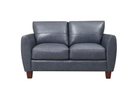 6529 Traverse Stacionary Sofa Blue leather by By Leather Italia USA