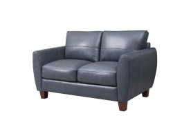 6529 Traverse Stacionary Sofa Blue leather by By Leather Italia USA