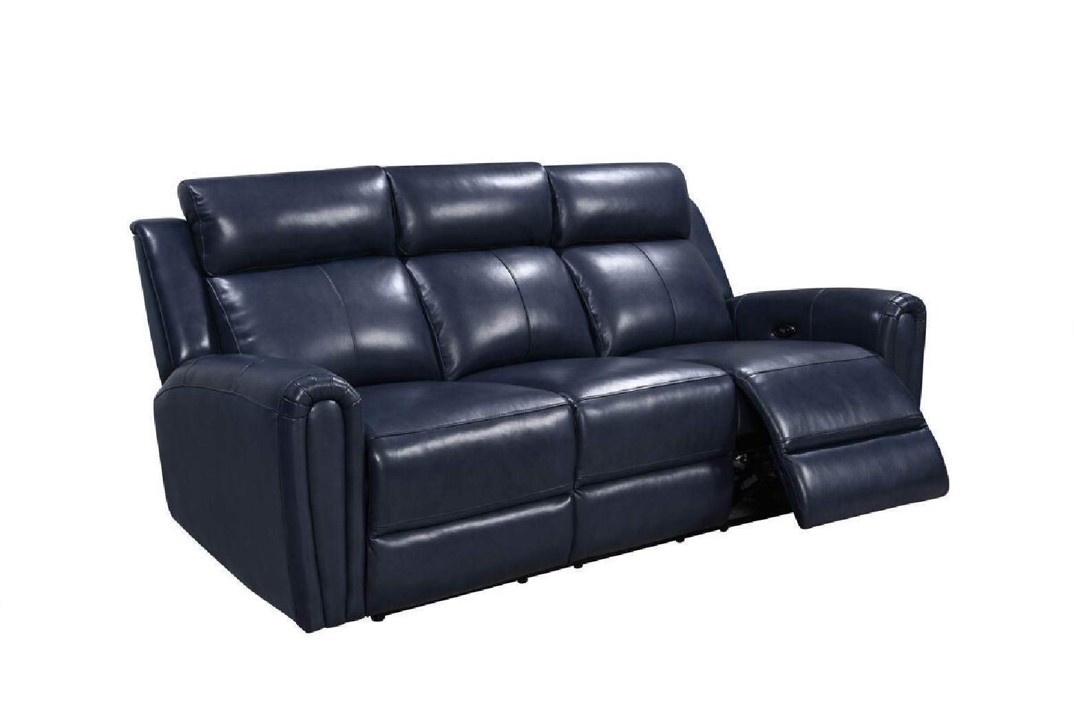 E3215 Royce Jonathan Blue Power Reclining Sofas by Leather Italia USA