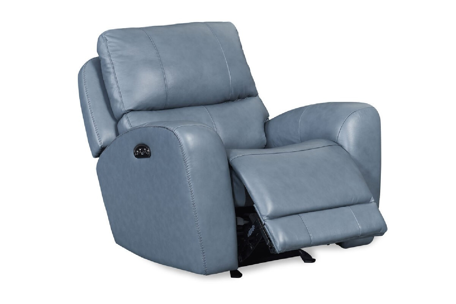 EH 295 Cambria Blue leather Bel Air dual Power Reclining Sofa & Loveseat by Italia USA