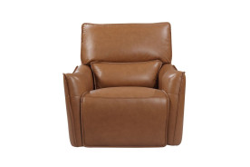 1555 Shae Desert Portland Power Reclining Sofa & Loveseat By Leather Italia USA