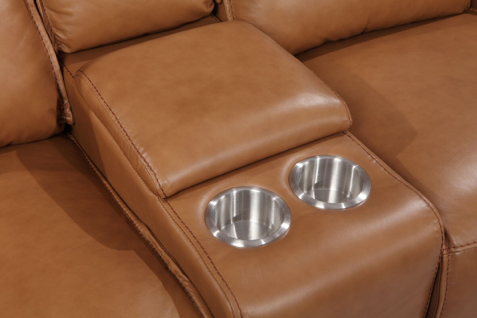 1555 Shae Desert Portland Power Reclining Sofa & Loveseat By Leather Italia USA