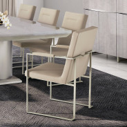 7PC Rectangular Double Pedestal Dining Table Marin Collection By Michael Amini . KI-MRIN002-139