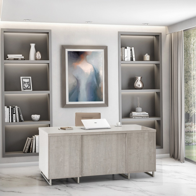Desk Greige Marin Collection By Michael Amini. KI-MRIN207-139