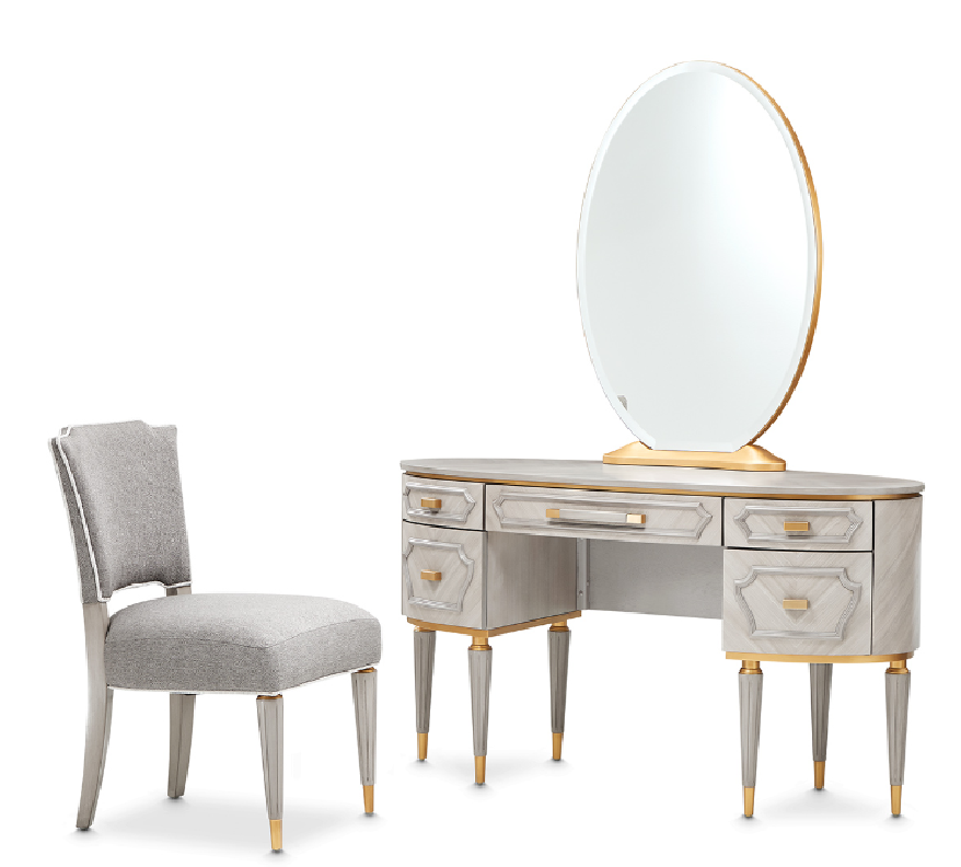 St. Charles Vanity & Mirror 2pc by Michael Amini 9088058VAN2-803