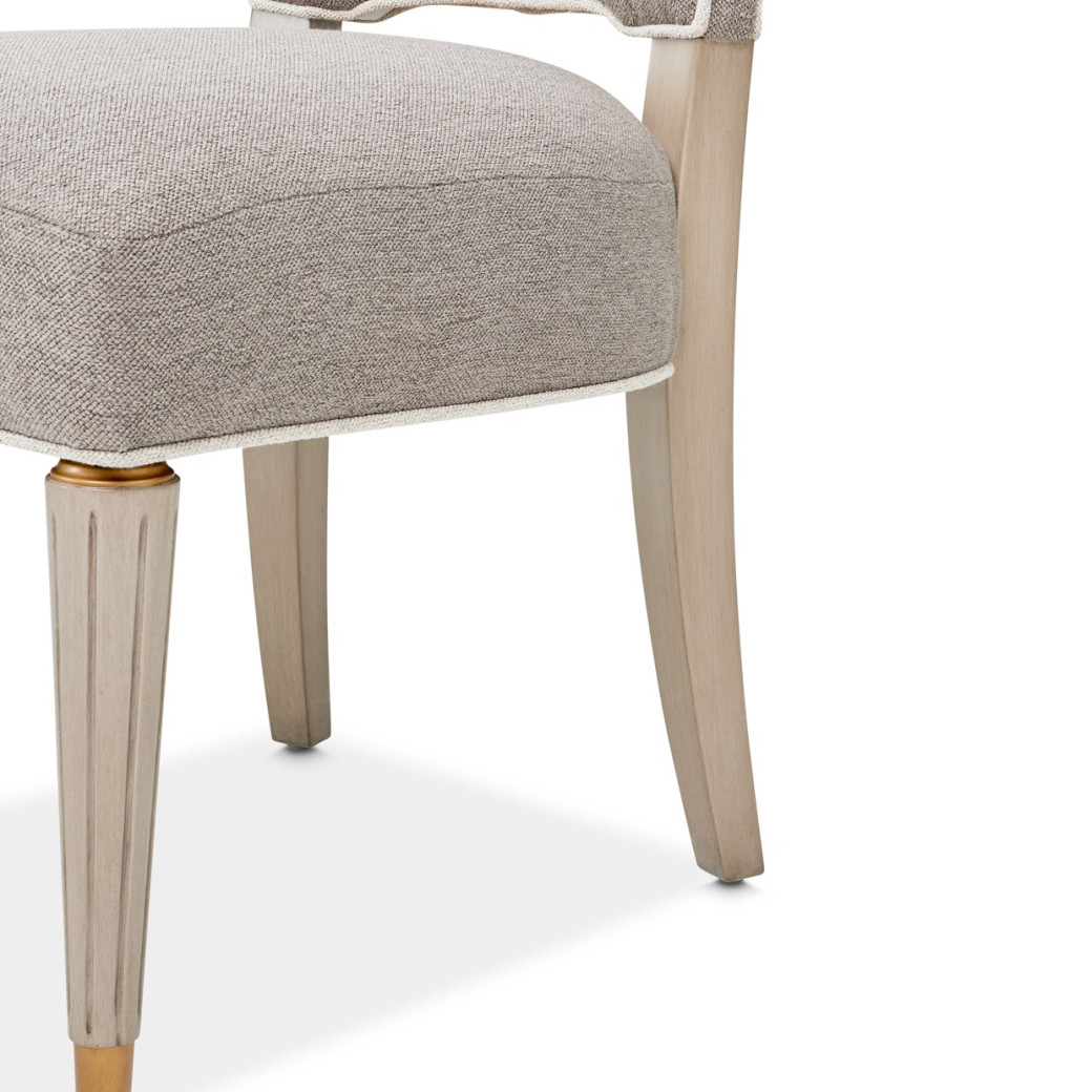 St. Charles Vanity Chair Dove Gray by Michael Amini 9088244-803