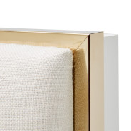Platform Bed White Cloud Finish Palm Gate collection by Michael Amini