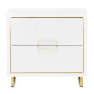 Nightstand Cloud White Palm Gate Collection By Michael Amini. 9086040-108