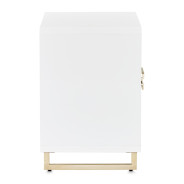 Nightstand Cloud White Palm Gate Collection By Michael Amini. 9086040-108