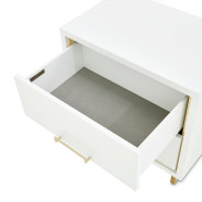 Nightstand Cloud White Palm Gate Collection By Michael Amini. 9086040-108