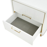 Nightstand Cloud White Palm Gate Collection By Michael Amini. 9086040-108