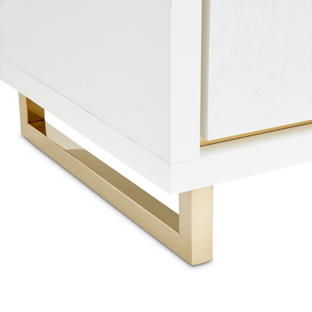 Nightstand Cloud White Palm Gate Collection By Michael Amini. 9086040-108