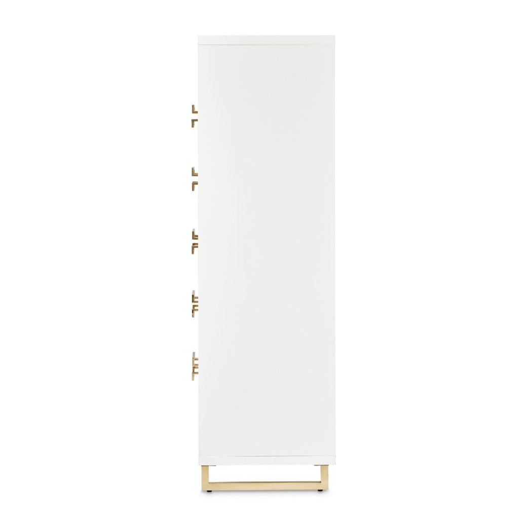 6 Drawer Chest Cloud White Palm Gate Collection By Michael Amini