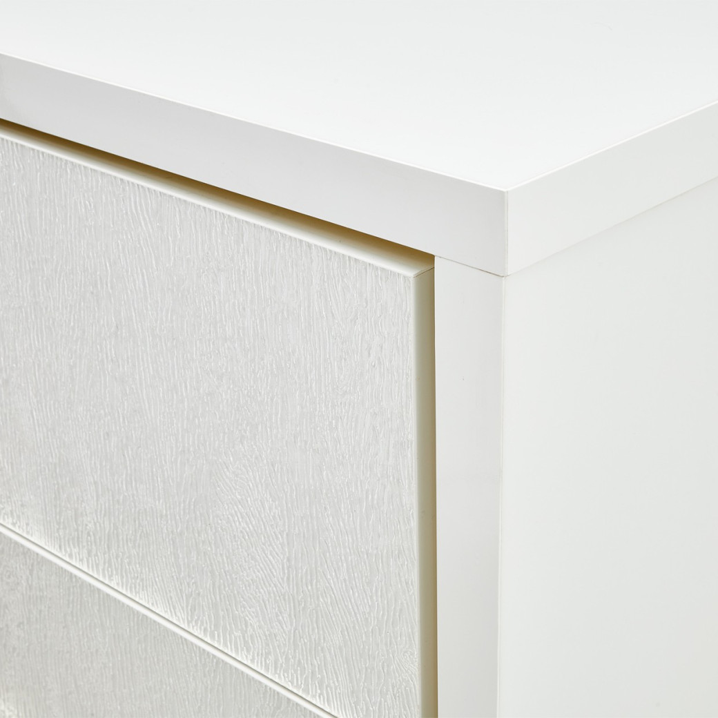 6 Drawer Chest Cloud White Palm Gate Collection By Michael Amini